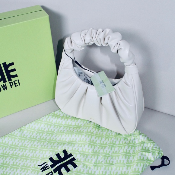 JW PEI Women's Gabbi Ruched Hobo Handbag - Ivory - Picture 2 of 9